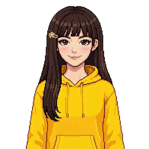 Contoh karakter pixel art